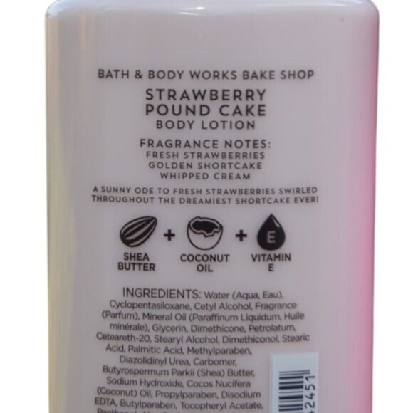 Bath & Body Works Strawberry Pound Cake Body Lotion - Picture 3 of 5